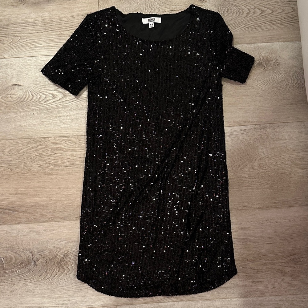 BB Dakota by Steve Madden Black Sequin Mini Dress